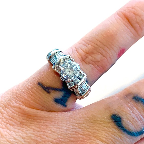 Jenna Jameson Jewelry - 1.68 Carat 14k White Gold Diamonds Engagement Ring